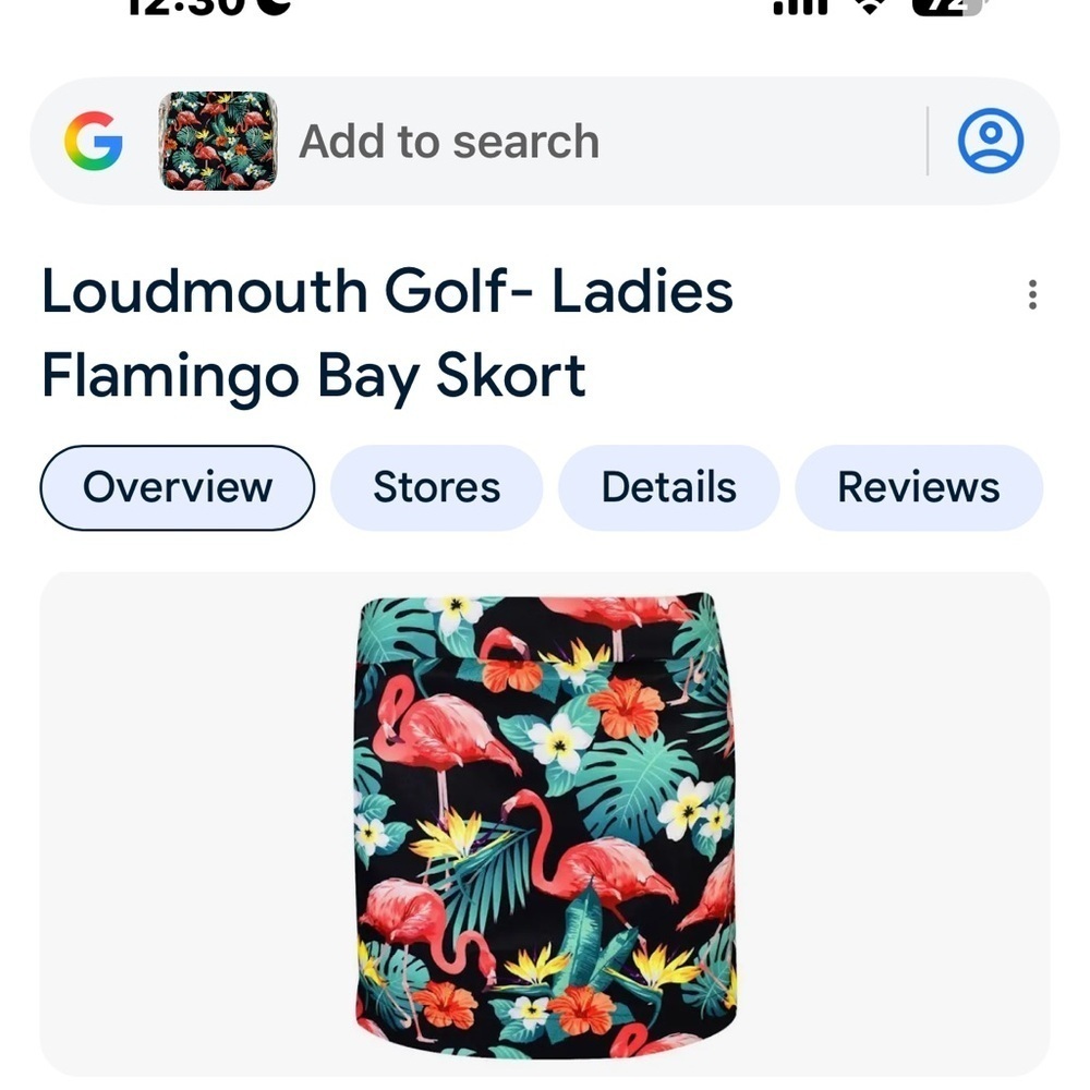 Loudmouth Golf Ladies Flamingo Bay Skort Size US8 - Picture 12 of 12